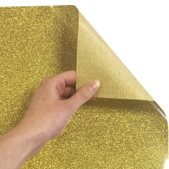 20" x 5 Feet Glitter Gold Siser Easyweed HTV Heat Transfer Iron-On Vinyl - Picture 5 of 6